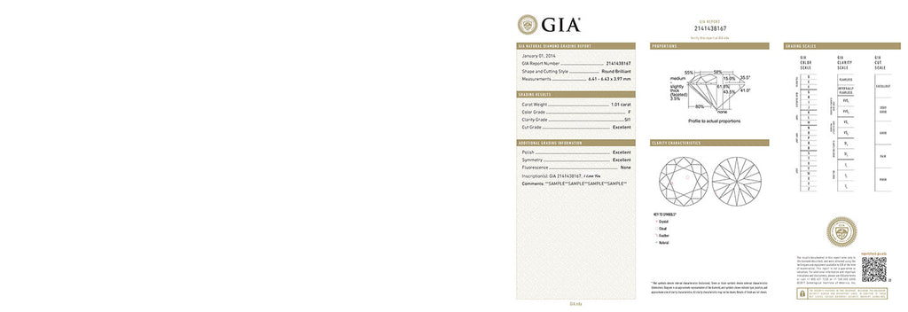 Example GIA diamond certification