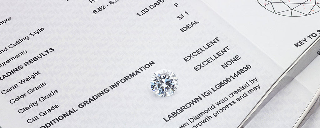 Lab grown diamond certificate