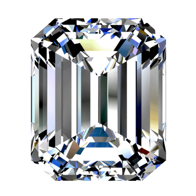 Emerald shaped diamond