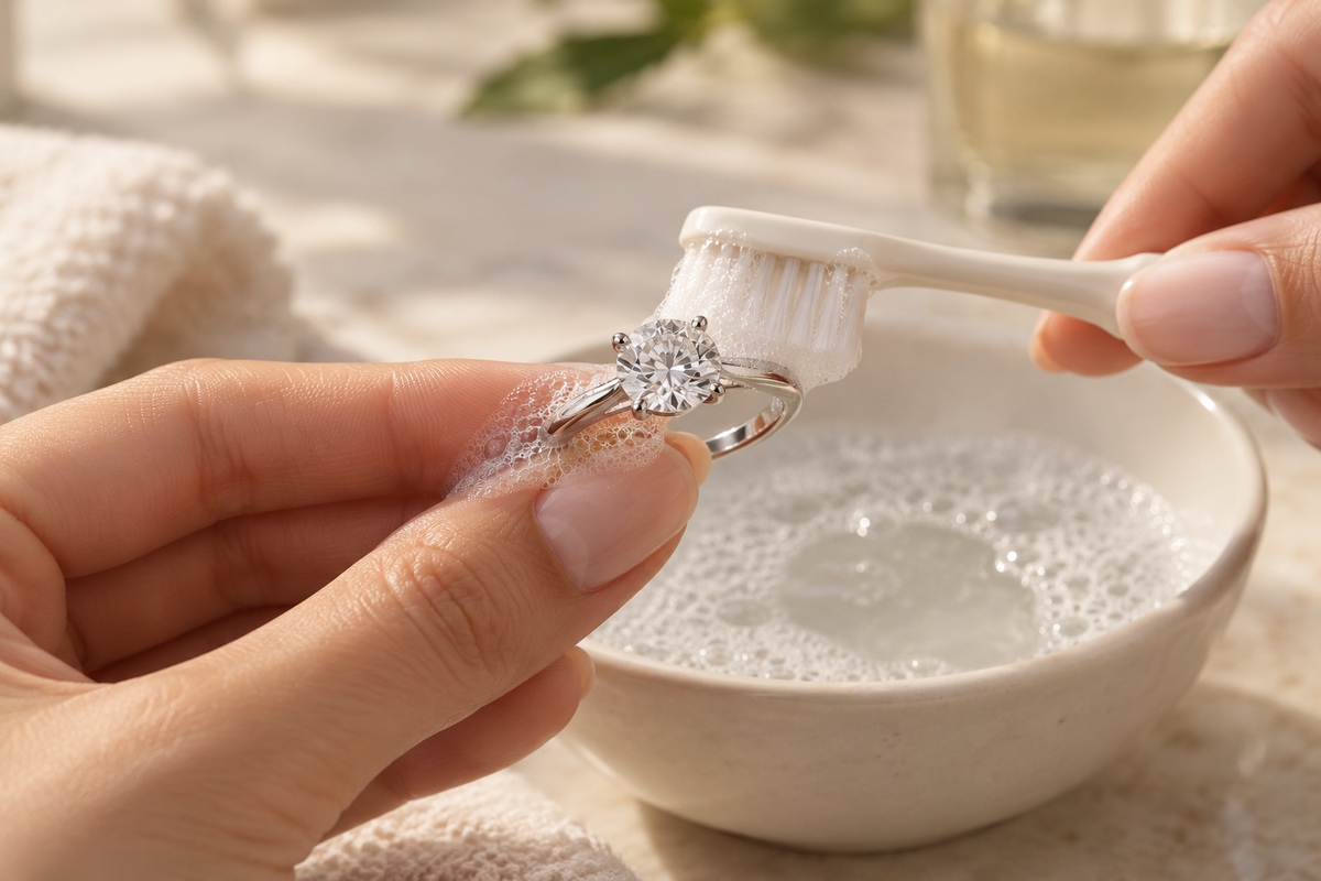 How to Clean an Engagement Ring at Home: Diamonds, Gold, Platinum and Pavé
