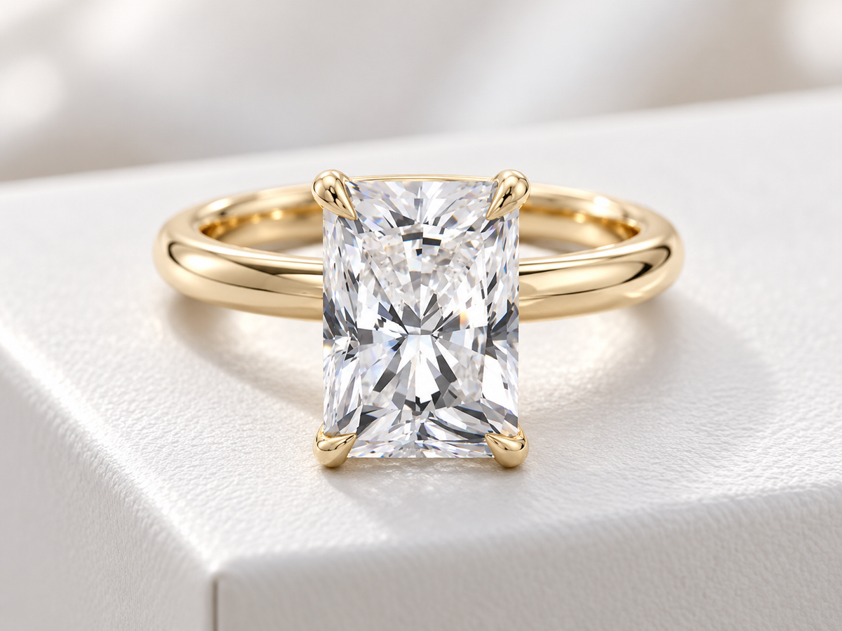 Radiant Cut Engagement Rings: Ratios, Sparkle, Settings, Sizes and Prices