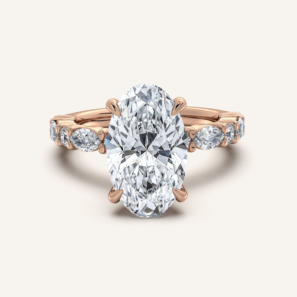 Pave Band Engagement Rings