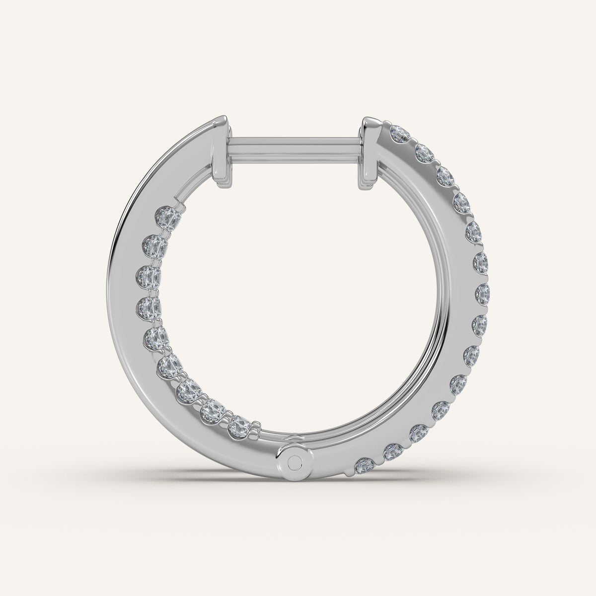 Inside-Out Diamond Hoop Earrings — 0.63 CTW in 14k White Gold (view 4)