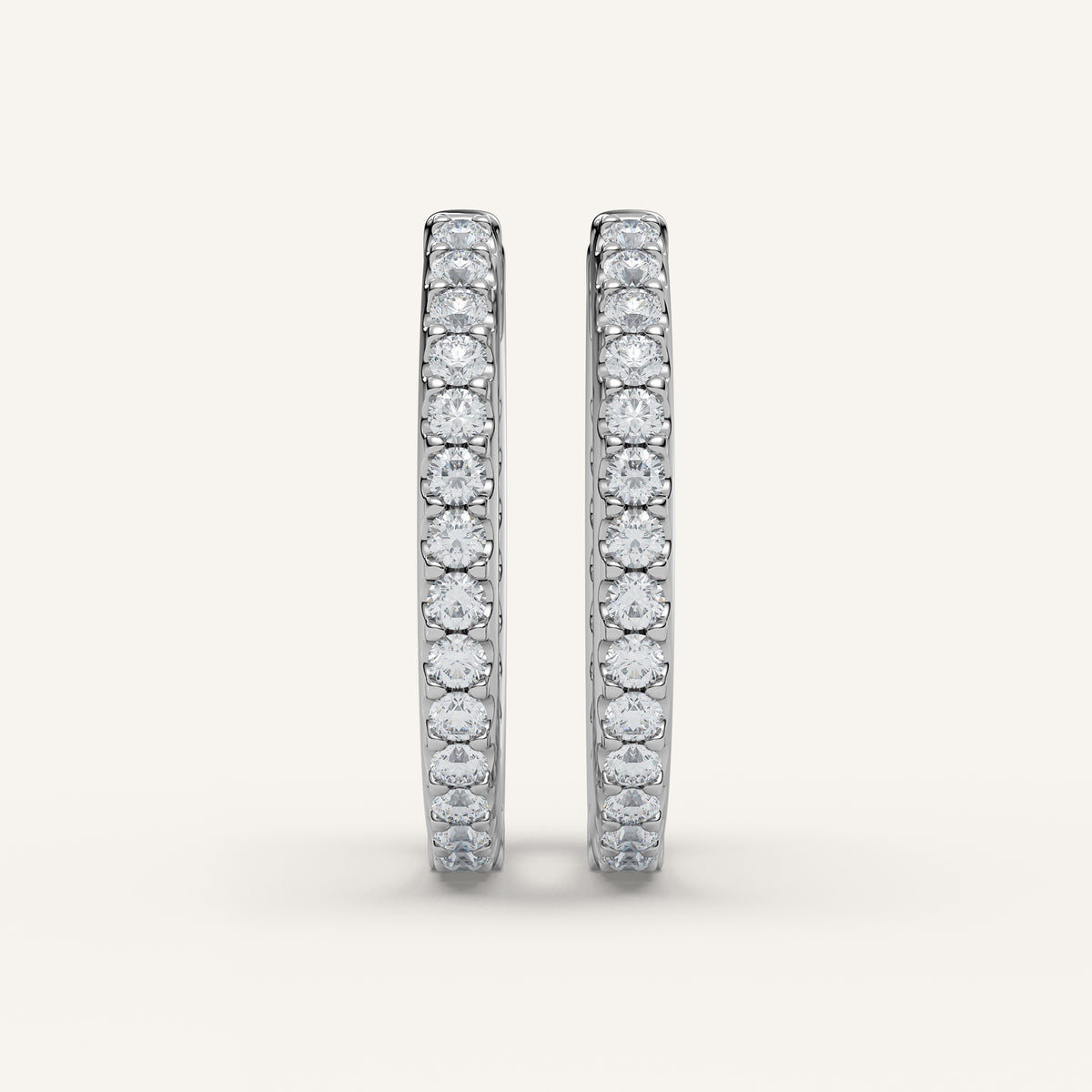 Inside-Out Diamond Hoop Earrings — 0.63 CTW in 14k White Gold (view 1)