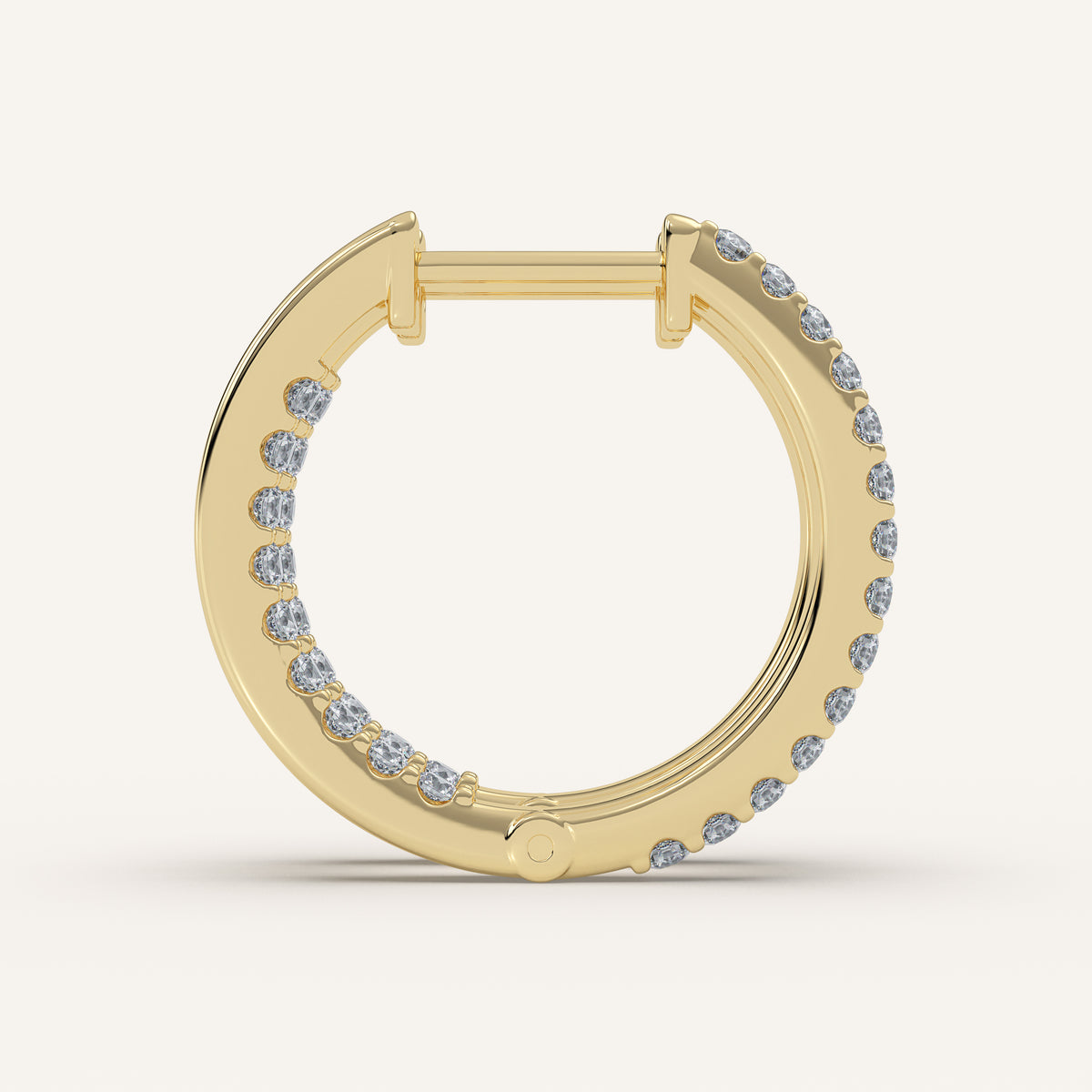 Inside-Out Diamond Hoop Earrings — 0.63 CTW in 14k Yellow Gold (view 4)