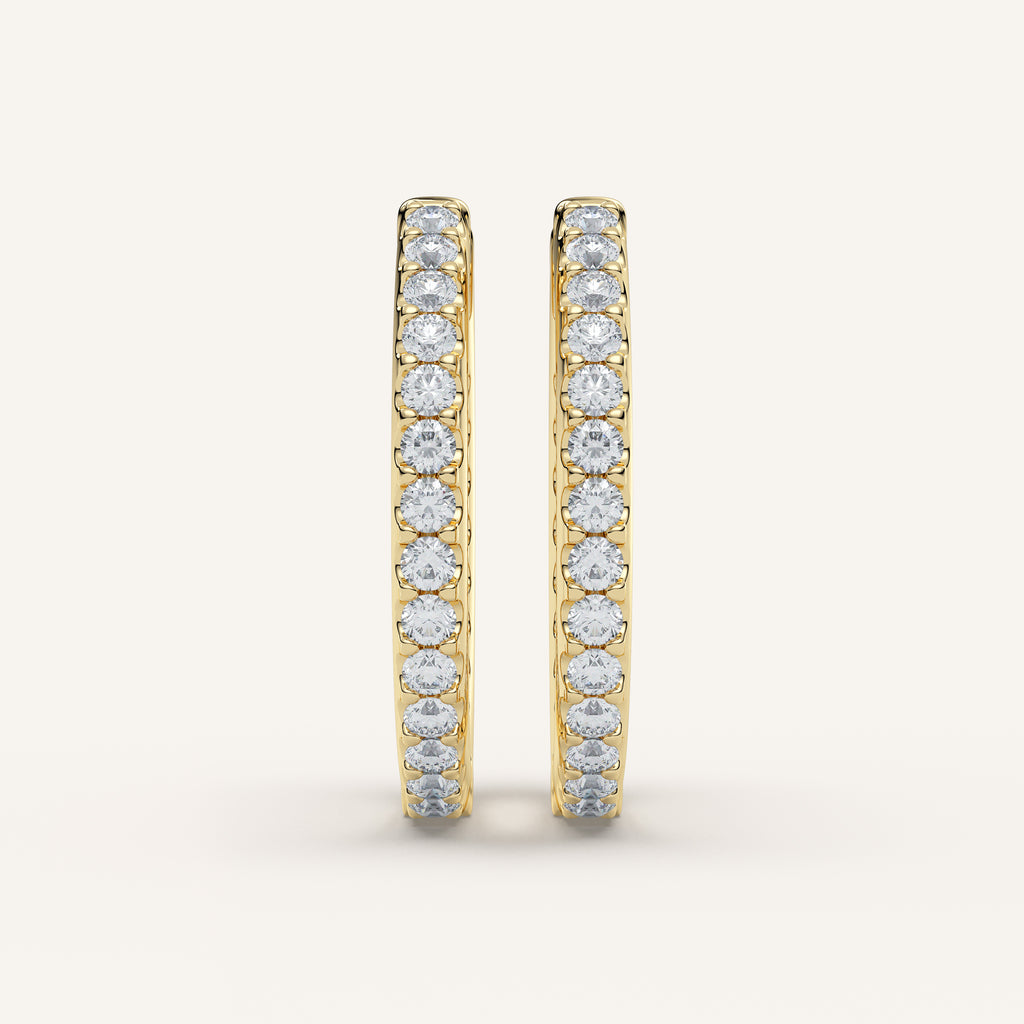 Inside-Out Diamond Hoop Earrings — 0.63 CTW in 14k Yellow Gold (view 1)