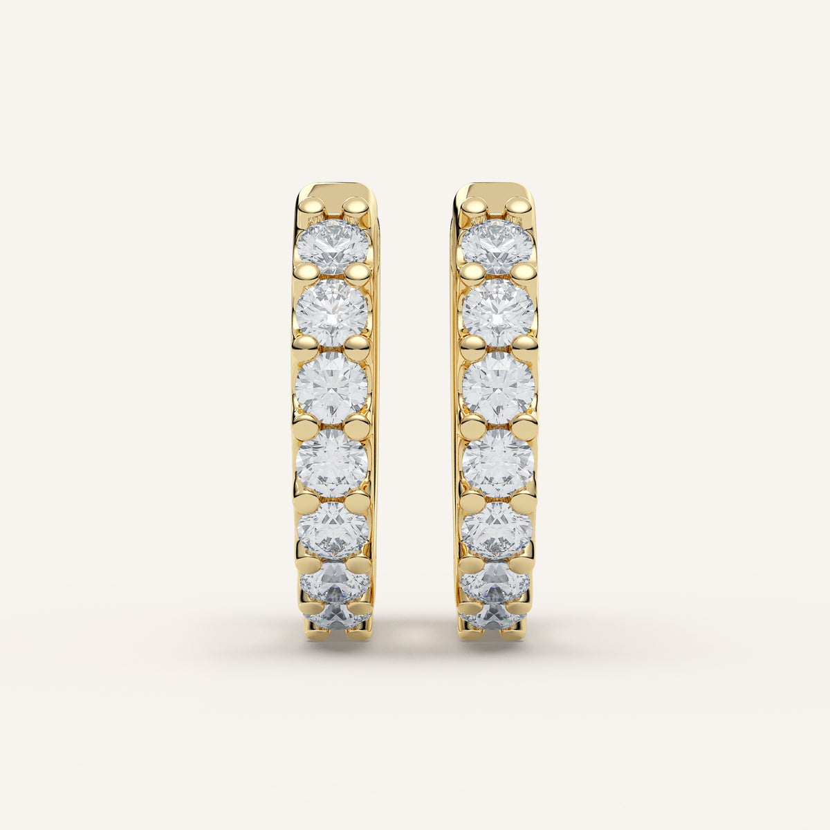 Petite Diamond Huggie Hoop Earrings — 0.25 CTW in 14k Yellow Gold (view 1)