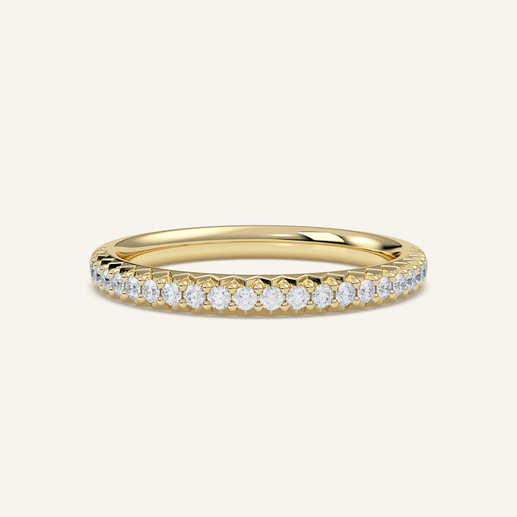 Pavé Diamond Half Eternity Band — 0.20 CTW in 14k Yellow Gold (view 1)