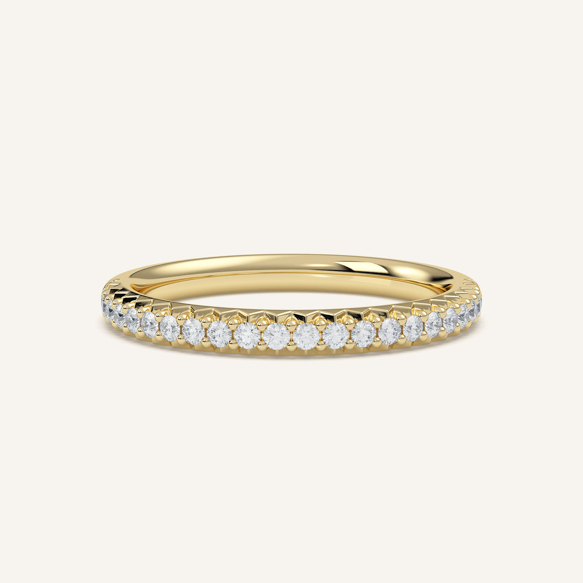 Pavé Diamond Half Eternity Band — 0.20 CTW in 14k Yellow Gold (view 1)
