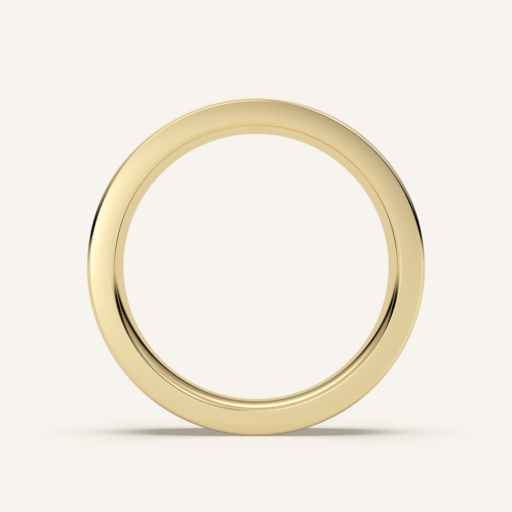 Gold Cigar Wedding Band — 4mm in 14k Yellow Gold (view 4)