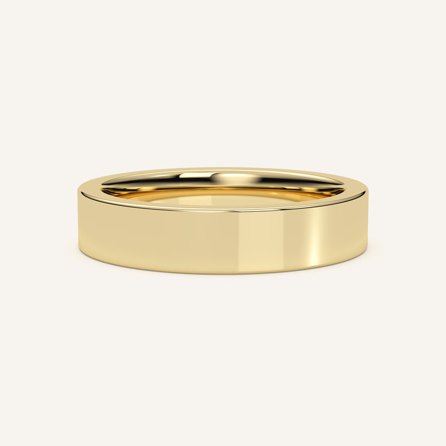 Gold Cigar Wedding Band — 4mm in 14k Yellow Gold (view 1)