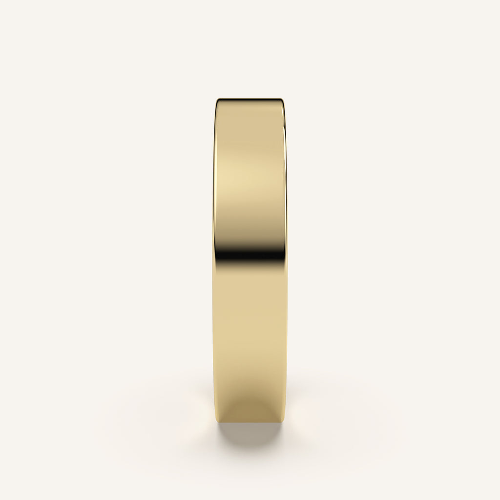 Gold Cigar Wedding Band — 4mm in 14k Yellow Gold (view 3)