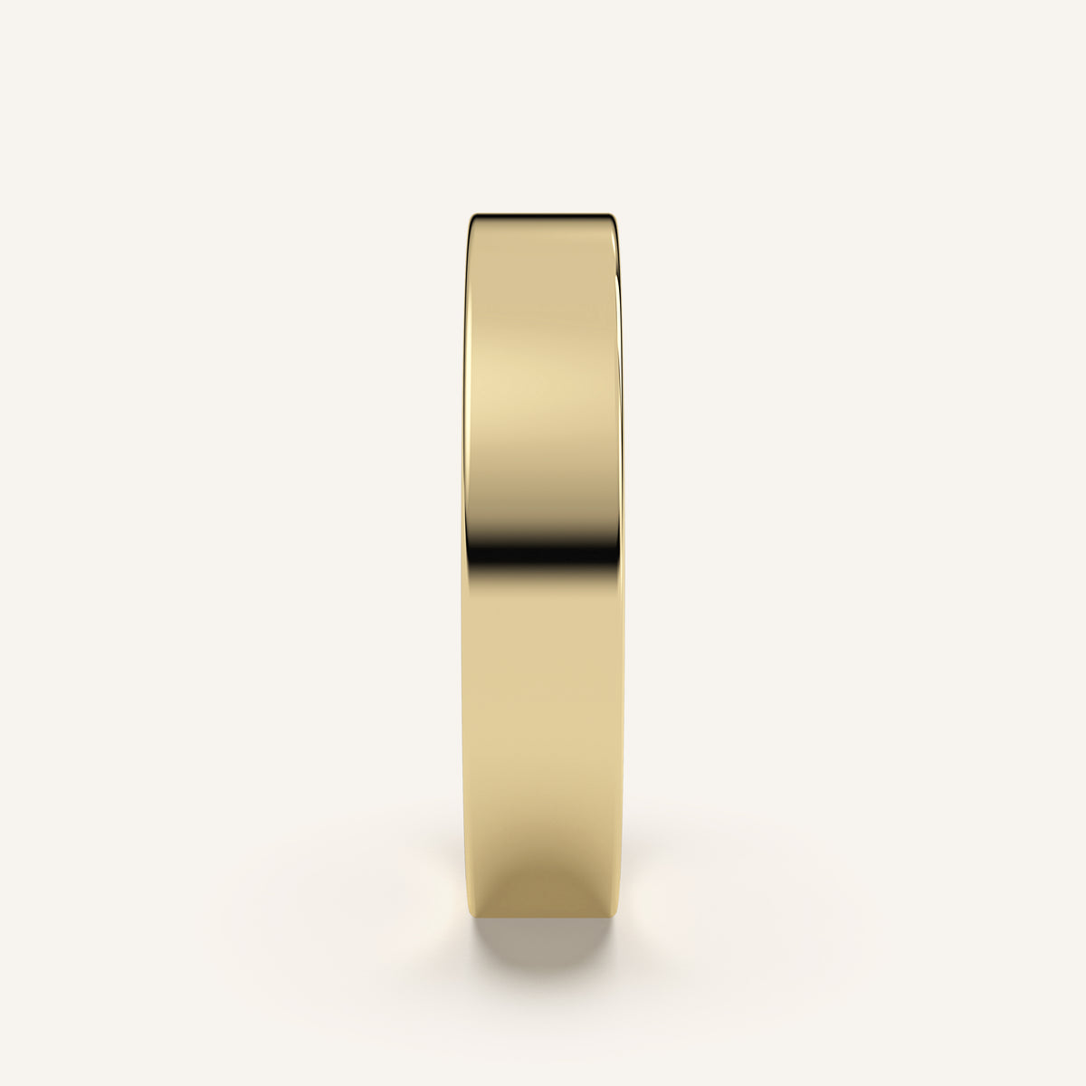 Gold Cigar Wedding Band — 4mm in 14k Yellow Gold (view 3)