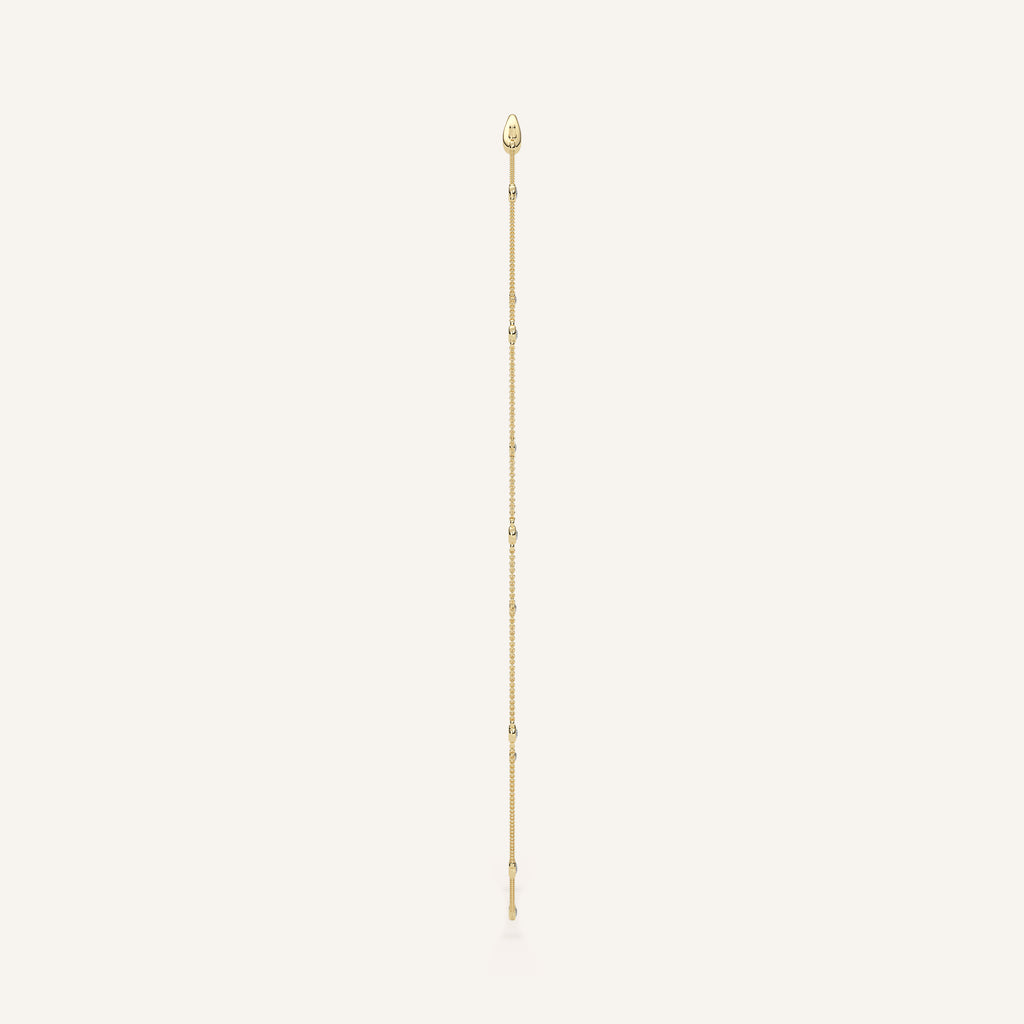 Bezel-Set Diamond Station Necklace — 1/3 CTW in 14k Yellow Gold (view 3)