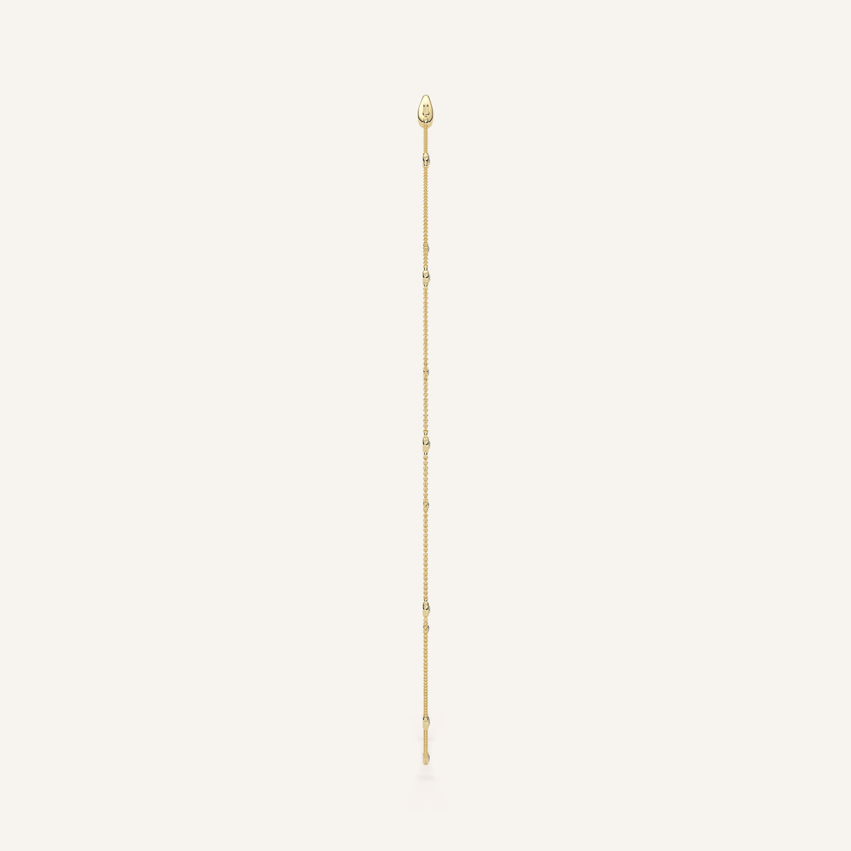 Bezel-Set Diamond Station Necklace — 1/3 CTW in 14k Yellow Gold (view 3)