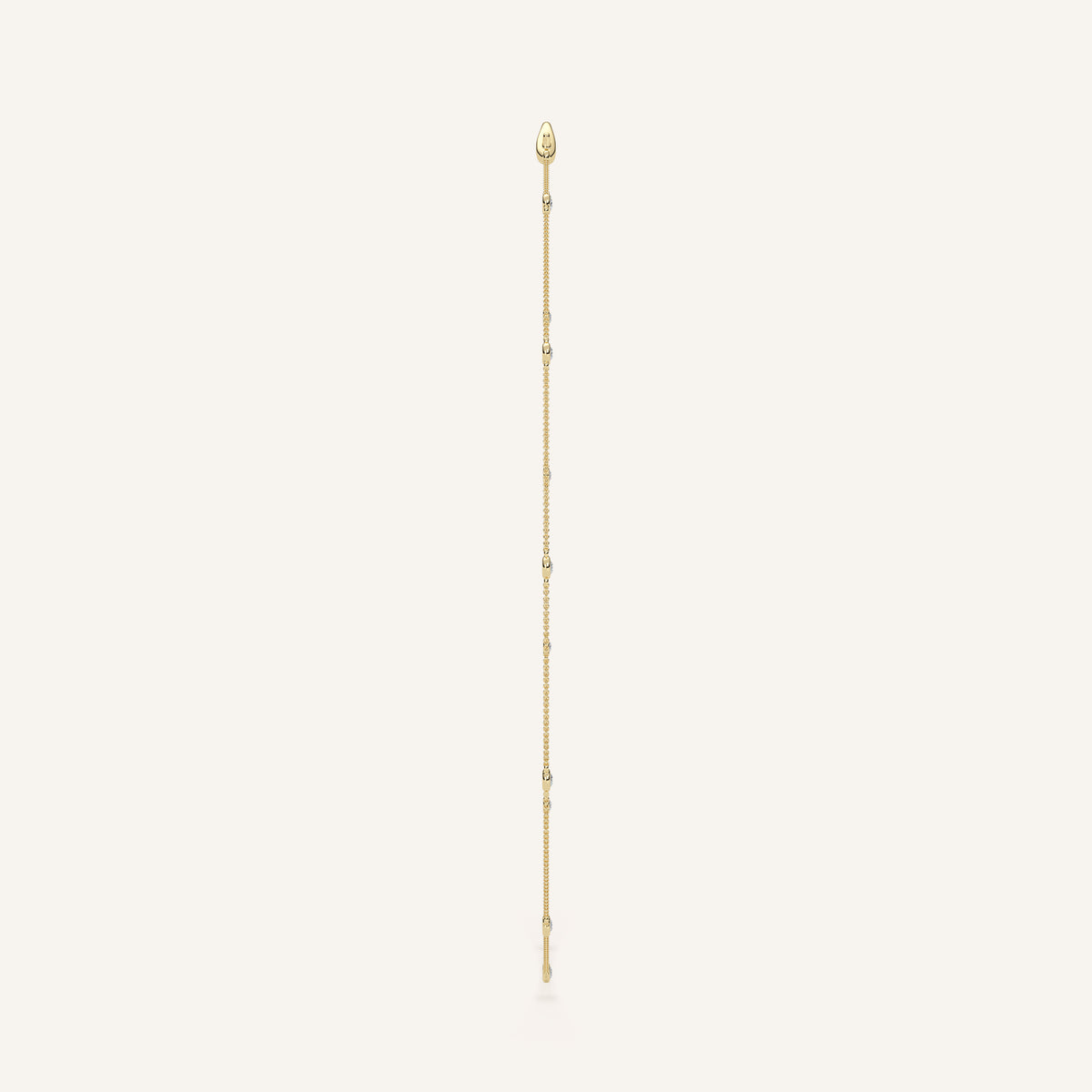 Bezel-Set Diamond Station Necklace — 0.50 CTW in 14k Yellow Gold (view 3)