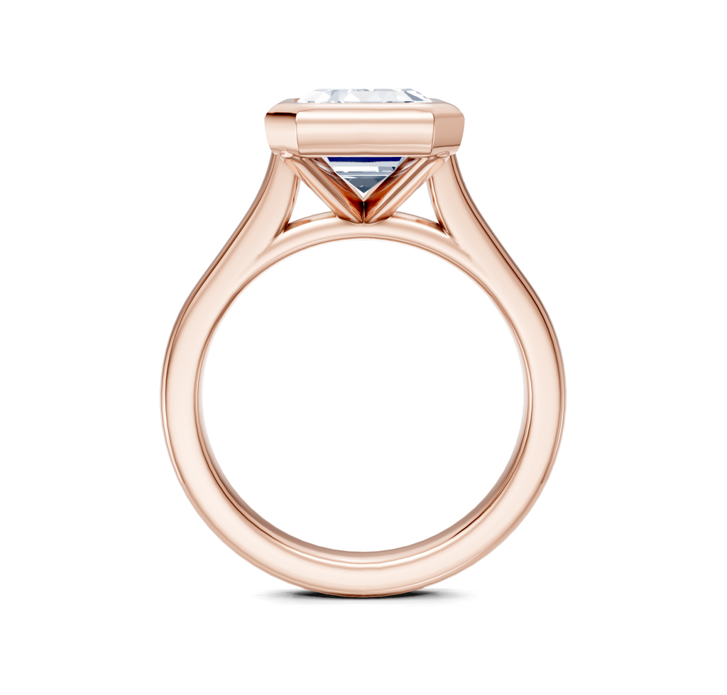 Image for Cathedral Bezel Set Engagement Ring | 18k Rose Gold