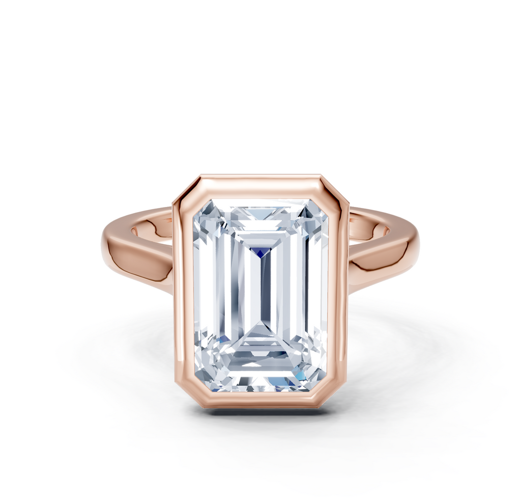 Image for Cathedral Bezel Set Engagement Ring | 18k Rose Gold