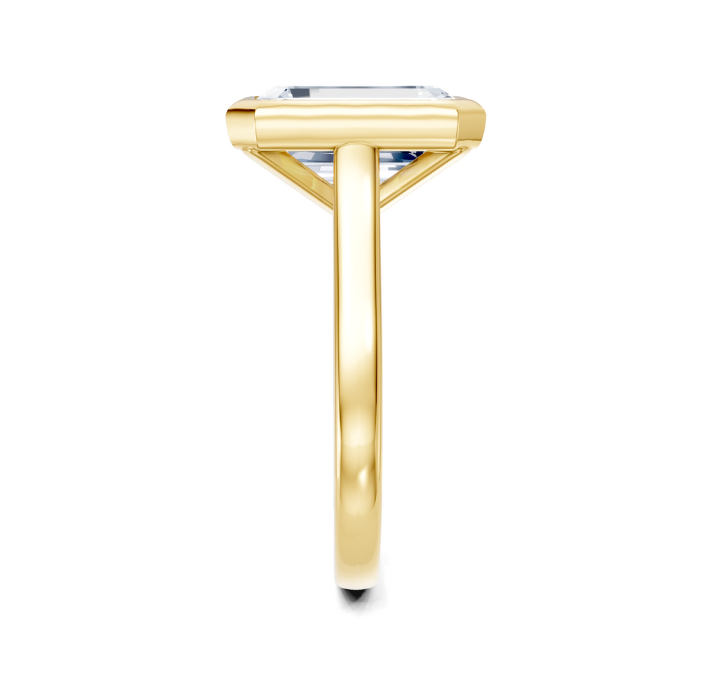 Image for Cathedral Bezel Set Engagement Ring | 14k Yellow Gold