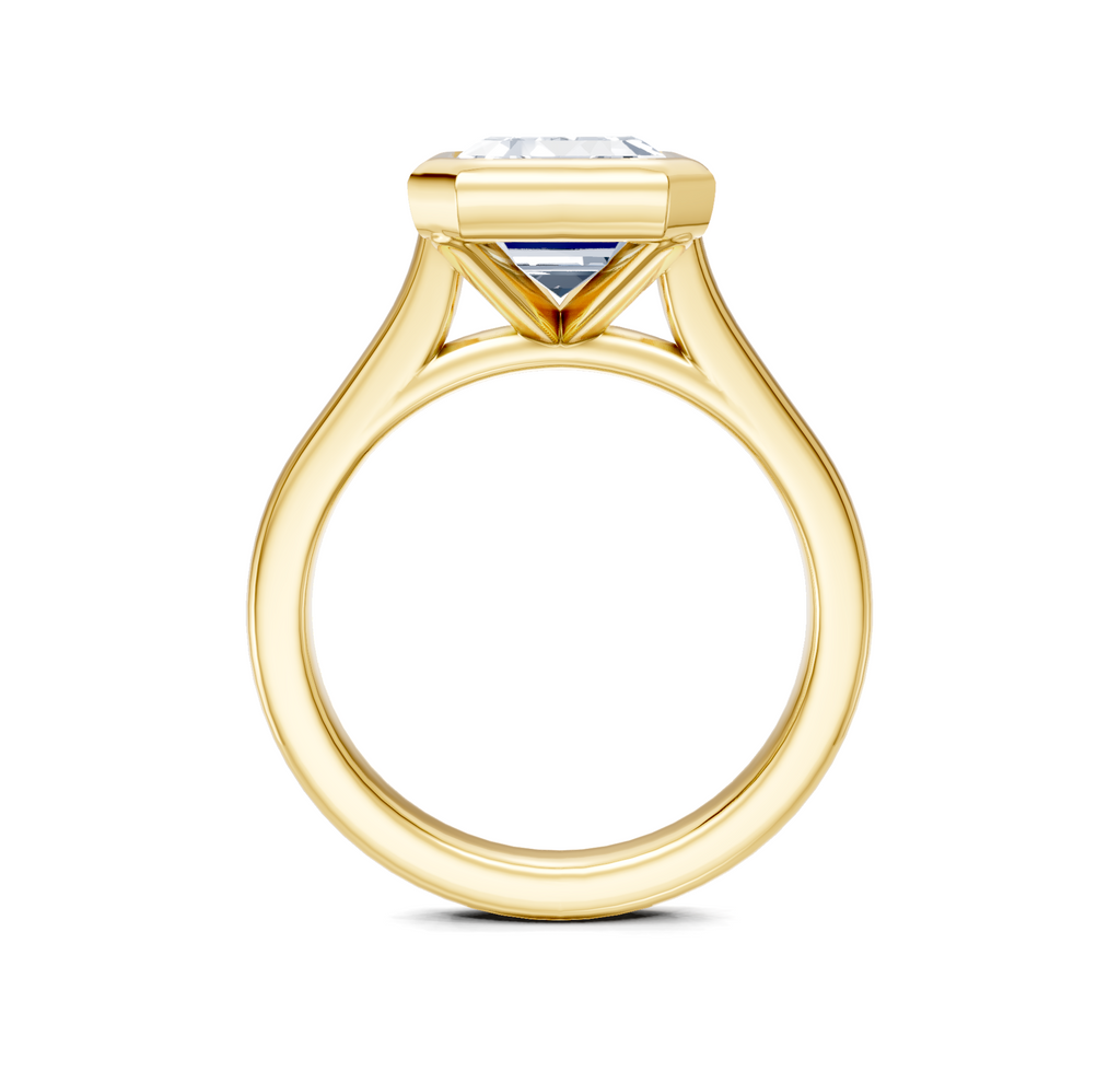 Image for Cathedral Bezel Set Engagement Ring | 18k Yellow Gold