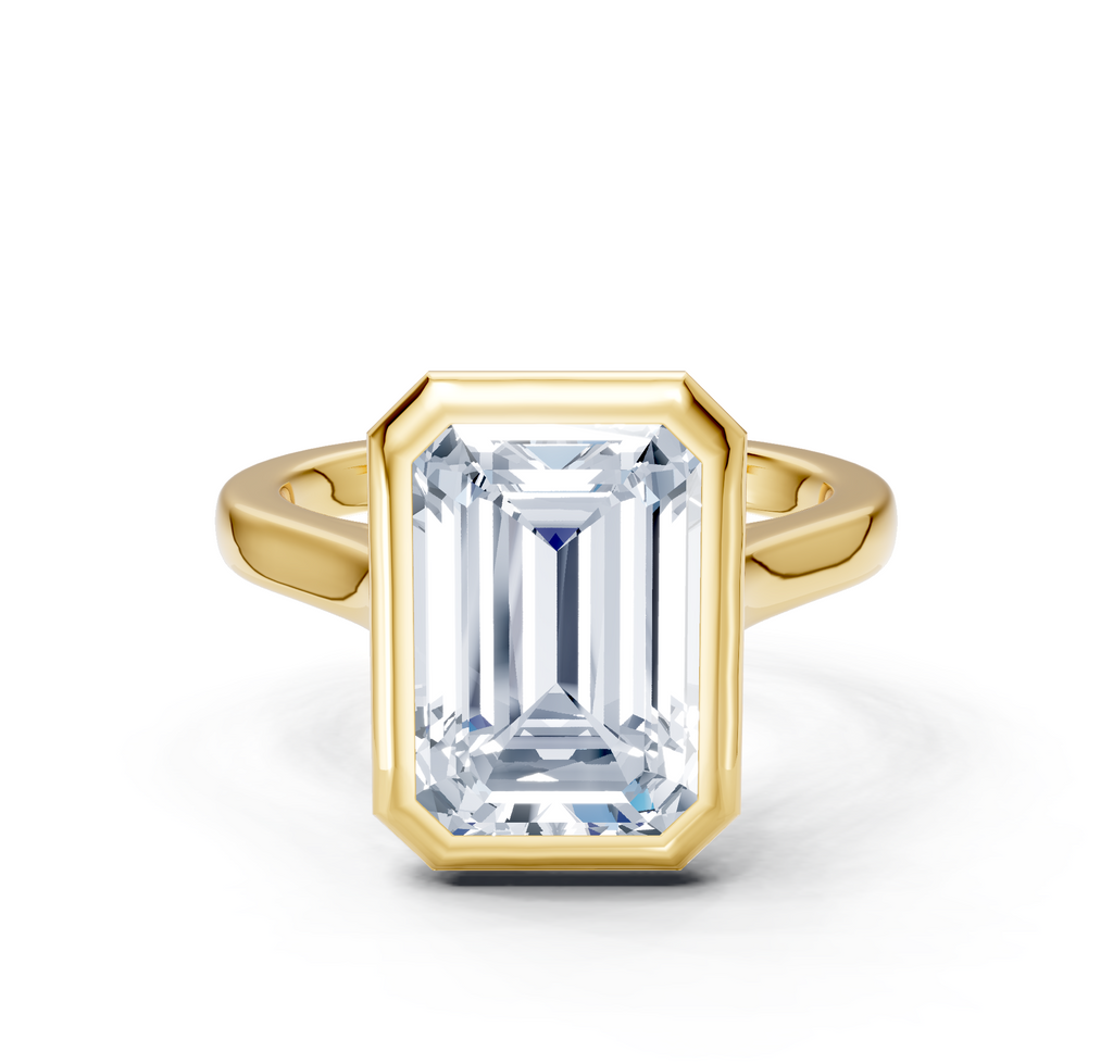 Image for Cathedral Bezel Set Engagement Ring | 18k Yellow Gold