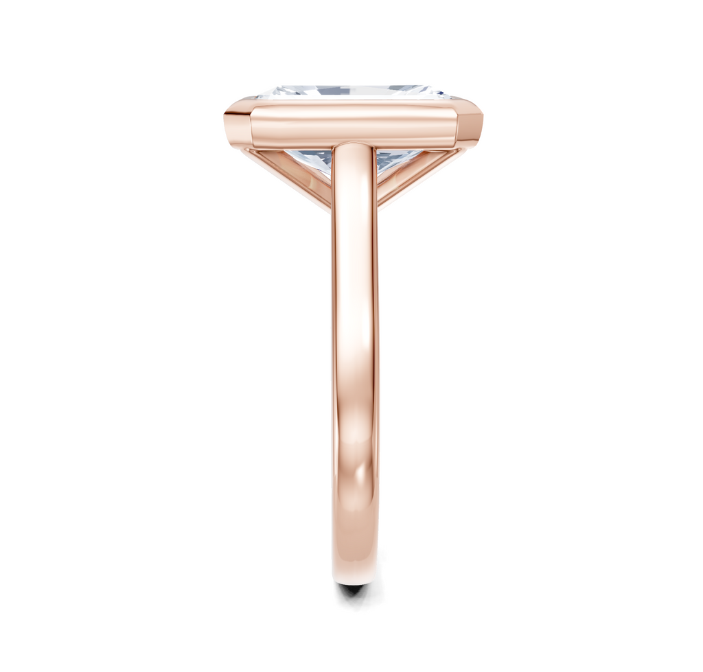 Image for Cathedral Bezel Set Engagement Ring | 18k Rose Gold