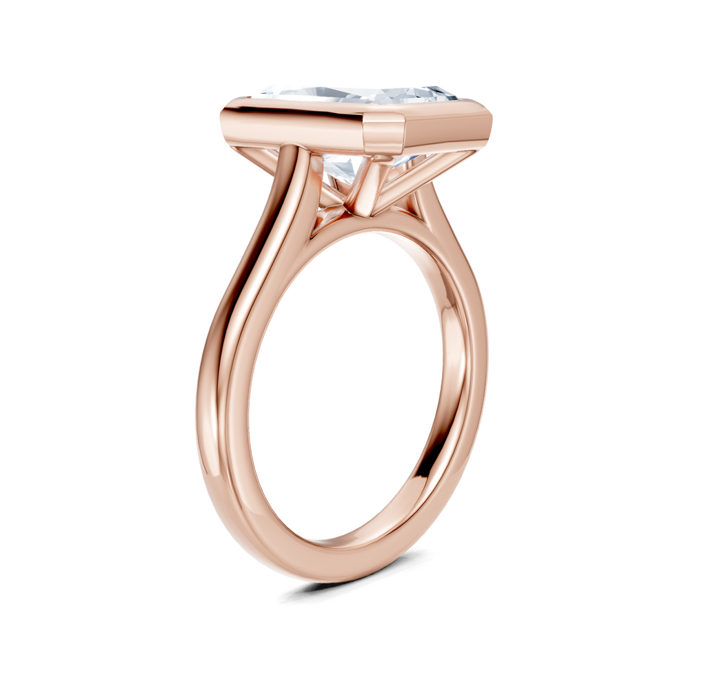 Image for Cathedral Bezel Set Engagement Ring | 18k Rose Gold