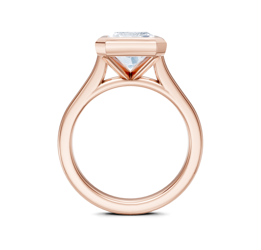Image for Cathedral Bezel Set Engagement Ring | 18k Rose Gold
