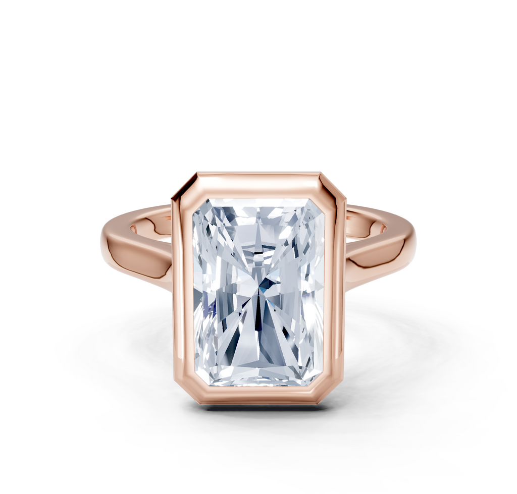 Image for Cathedral Bezel Set Engagement Ring | 18k Rose Gold