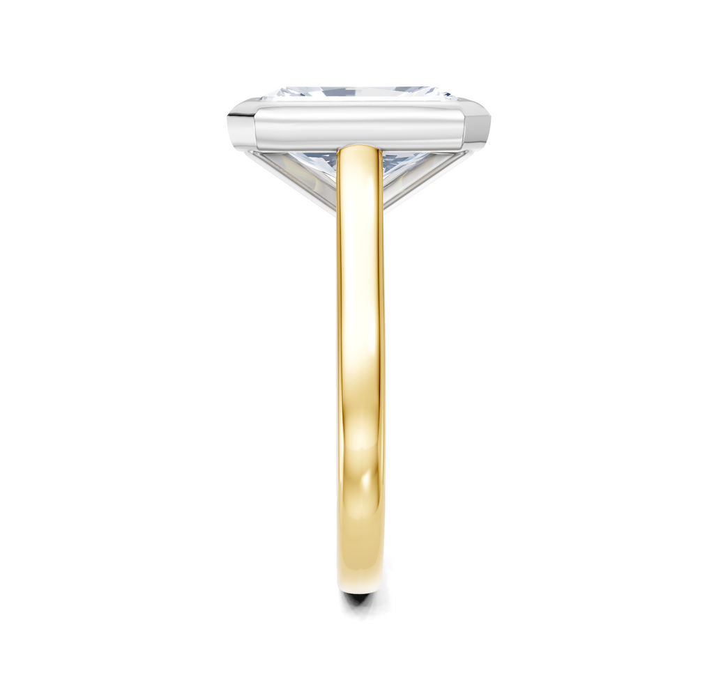Image for Cathedral Bezel Set Engagement Ring | 18k Two Tone