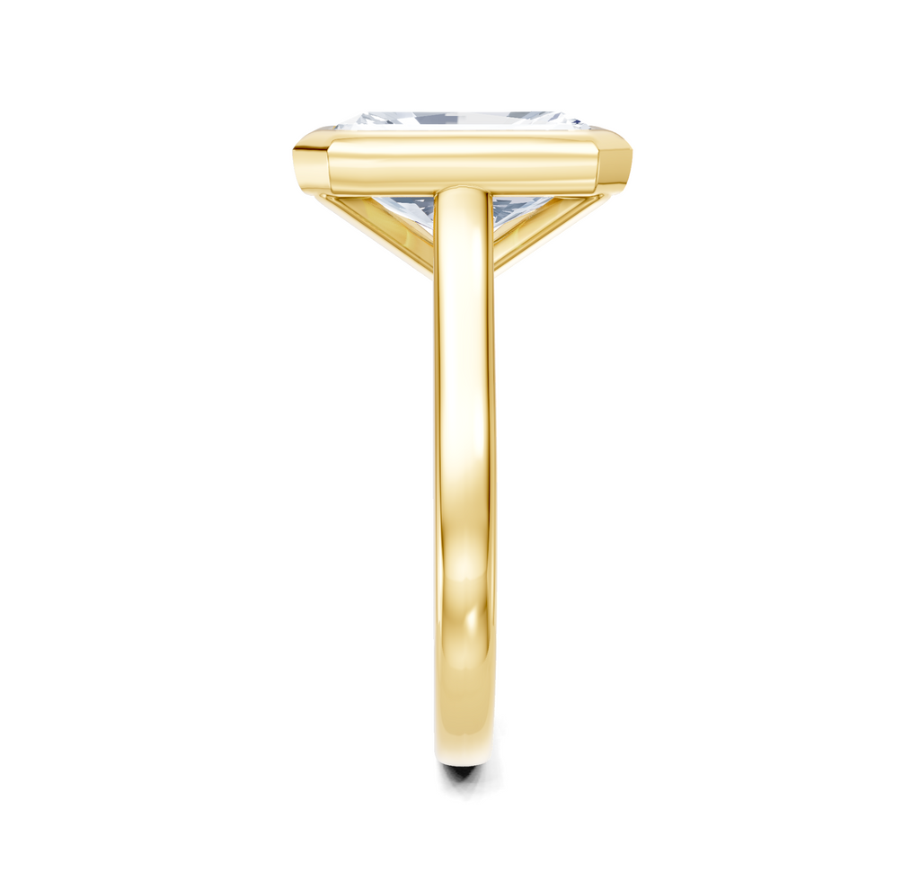 Image for Cathedral Bezel Set Engagement Ring | 18k Yellow Gold