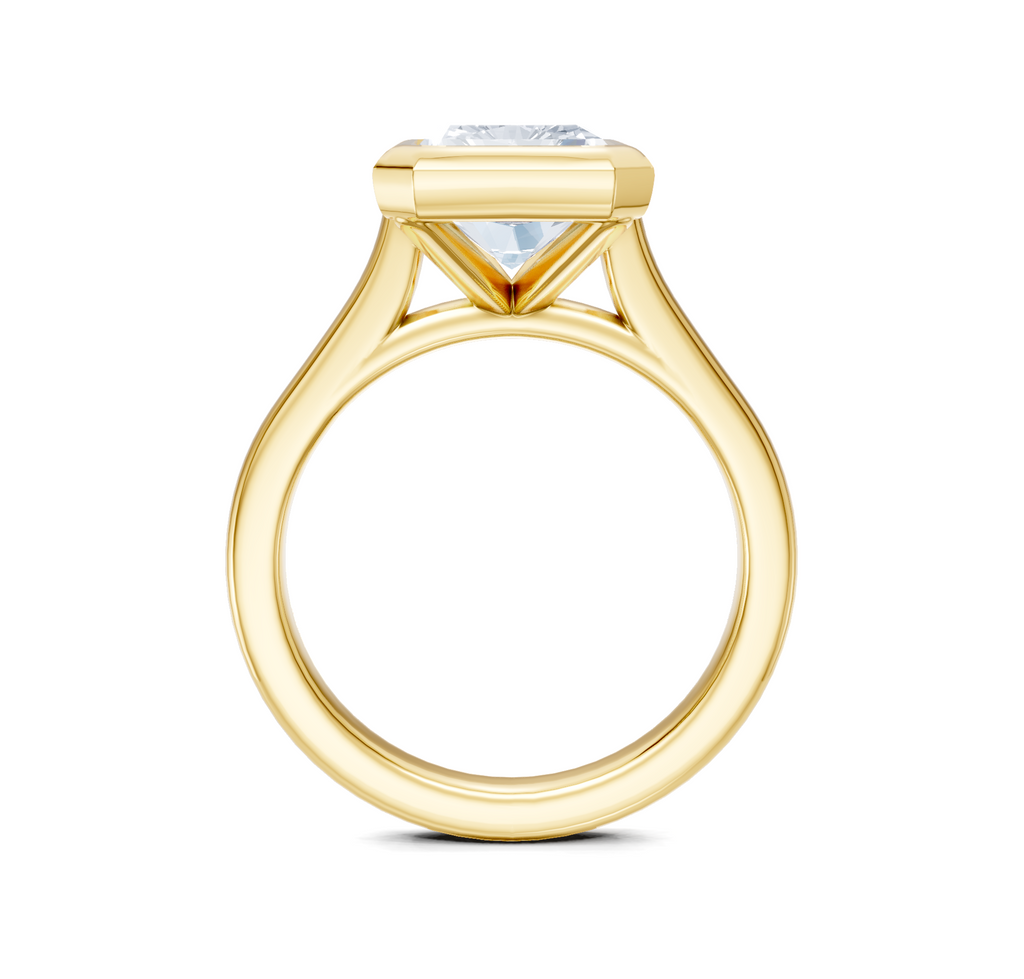 Image for Cathedral Bezel Set Engagement Ring | 18k Yellow Gold