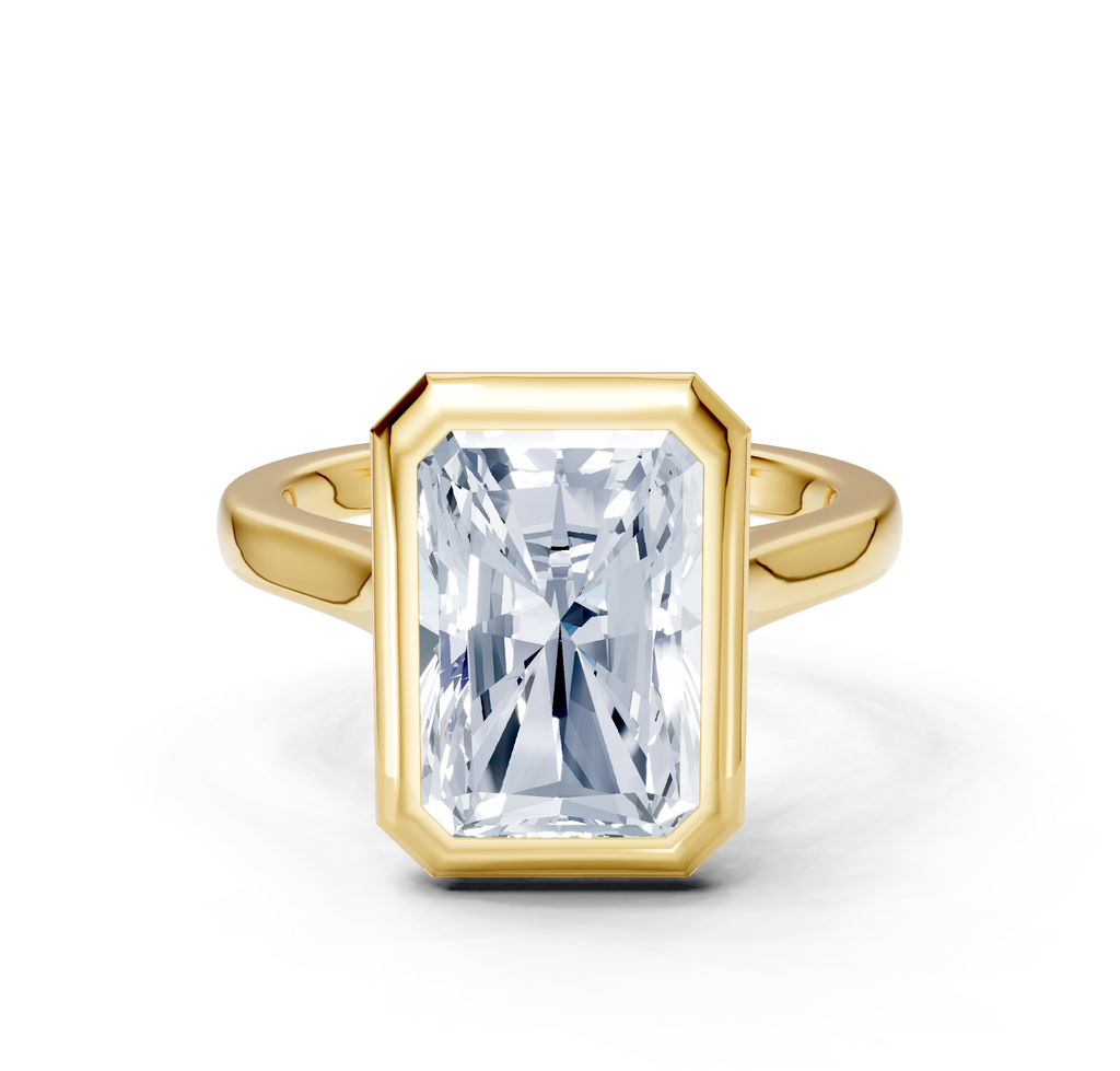 Image for Cathedral Bezel Set Engagement Ring | 18k Yellow Gold