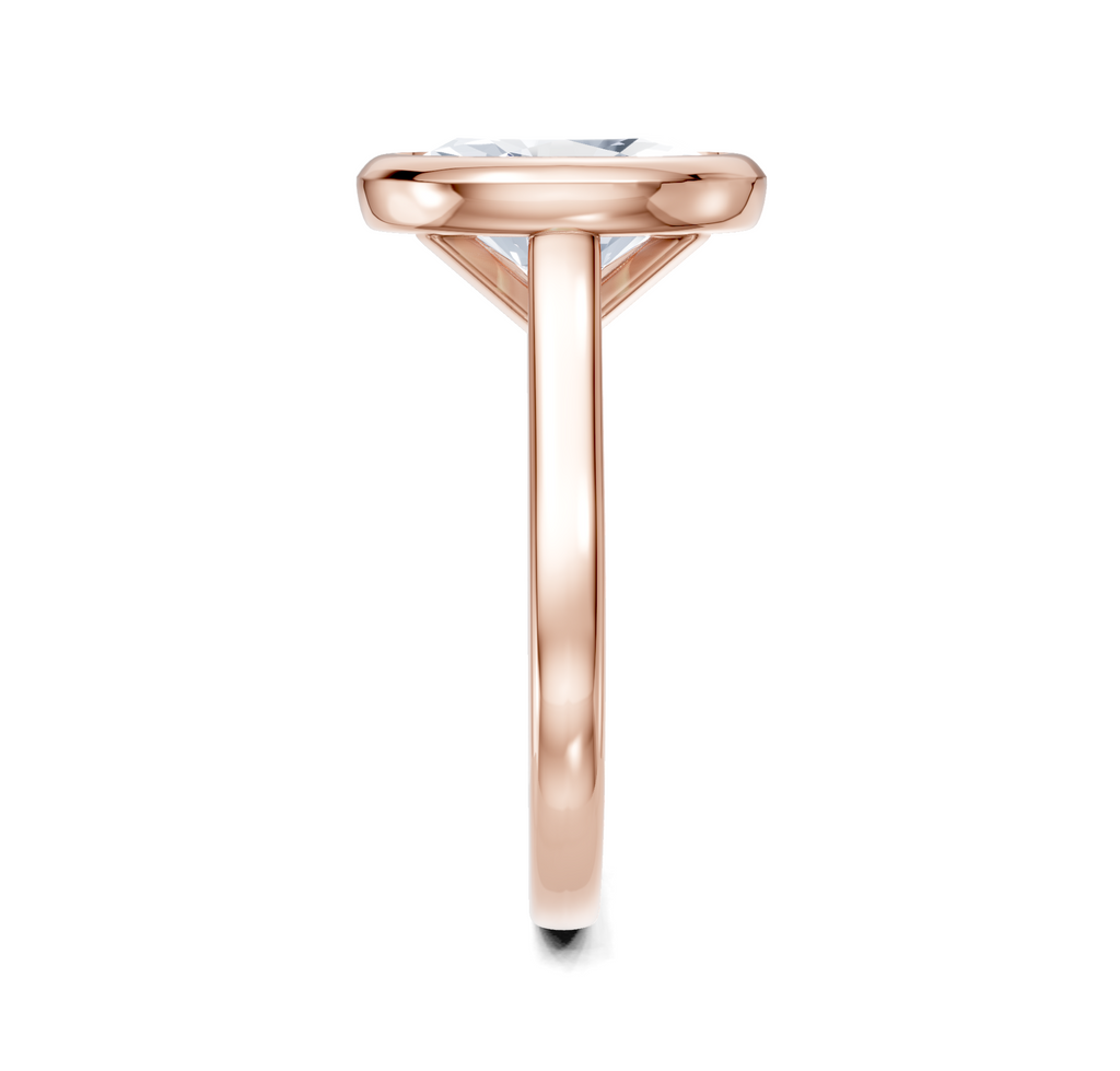 Image for Cathedral Bezel Set Engagement Ring | 18k Rose Gold