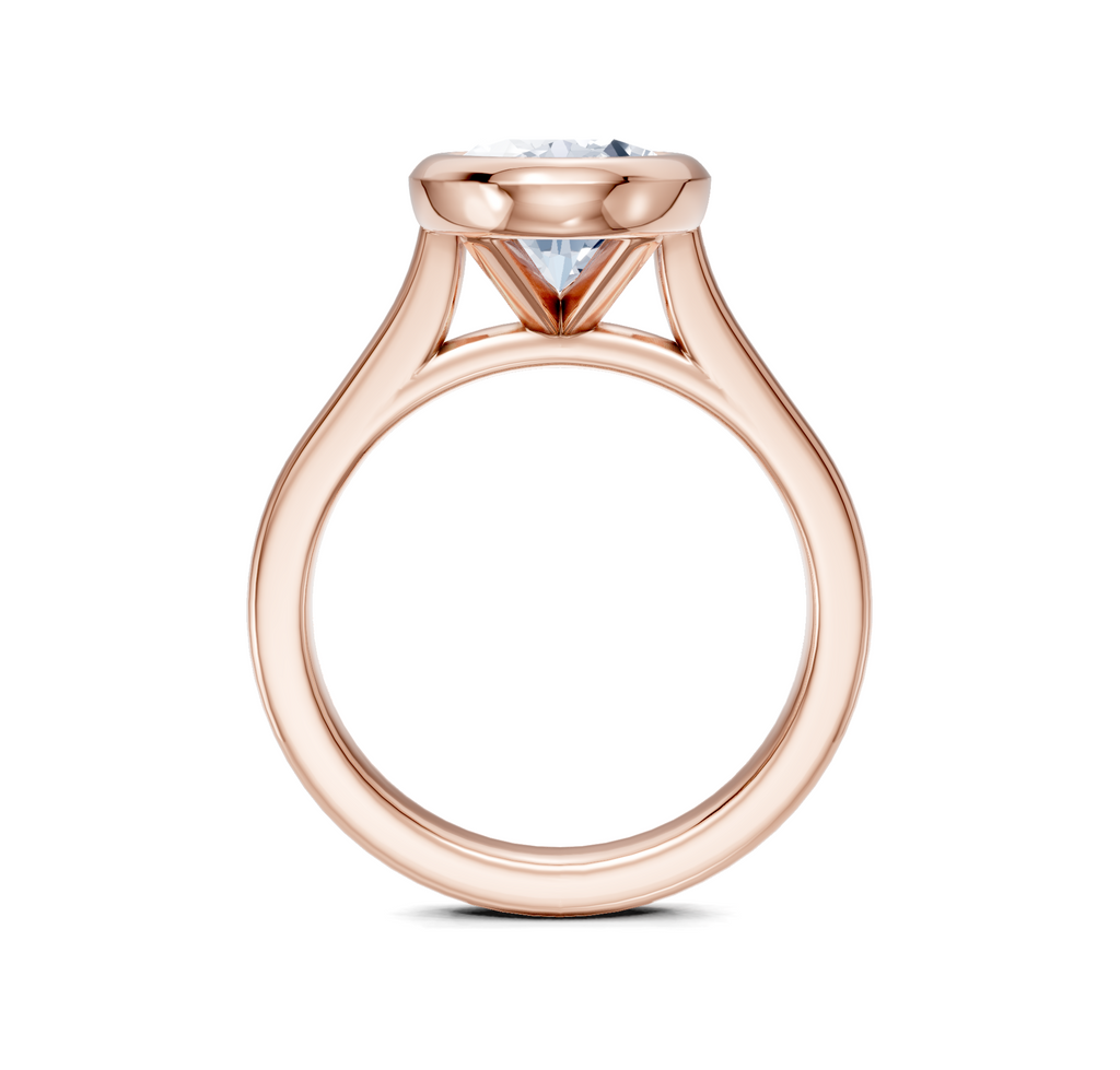 Image for Cathedral Bezel Set Engagement Ring | 18k Rose Gold