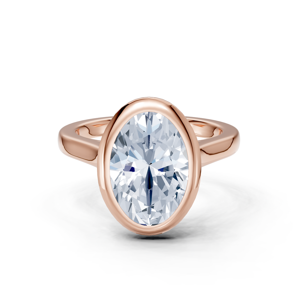 Image for Cathedral Bezel Set Engagement Ring | 18k Rose Gold