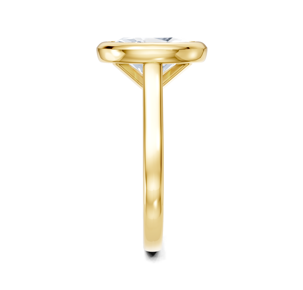 Image for Cathedral Bezel Set Engagement Ring | 14k Yellow Gold