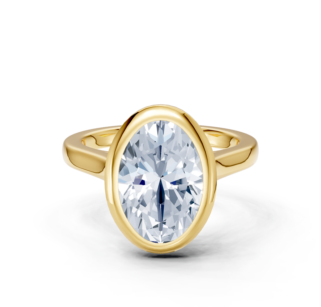 Image for Cathedral Bezel Set Engagement Ring | 14k Yellow Gold