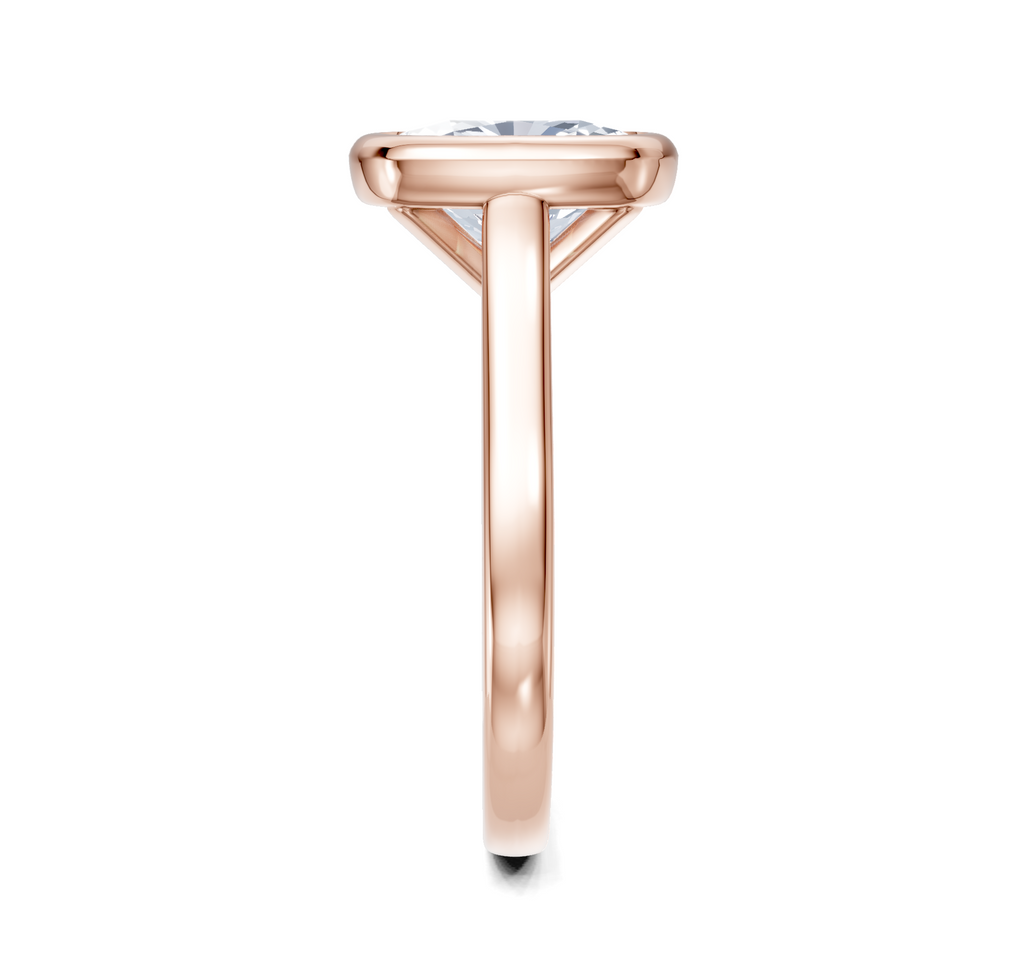 Image for Cathedral Bezel Set Engagement Ring | 18k Rose Gold