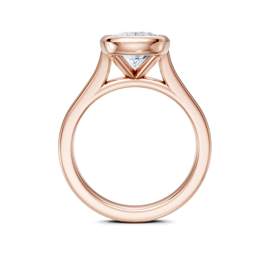 Image for Cathedral Bezel Set Engagement Ring | 18k Rose Gold