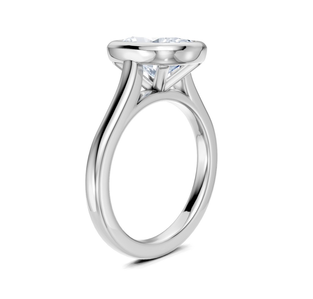 Image for Cathedral Bezel Set Engagement Ring | Platinum