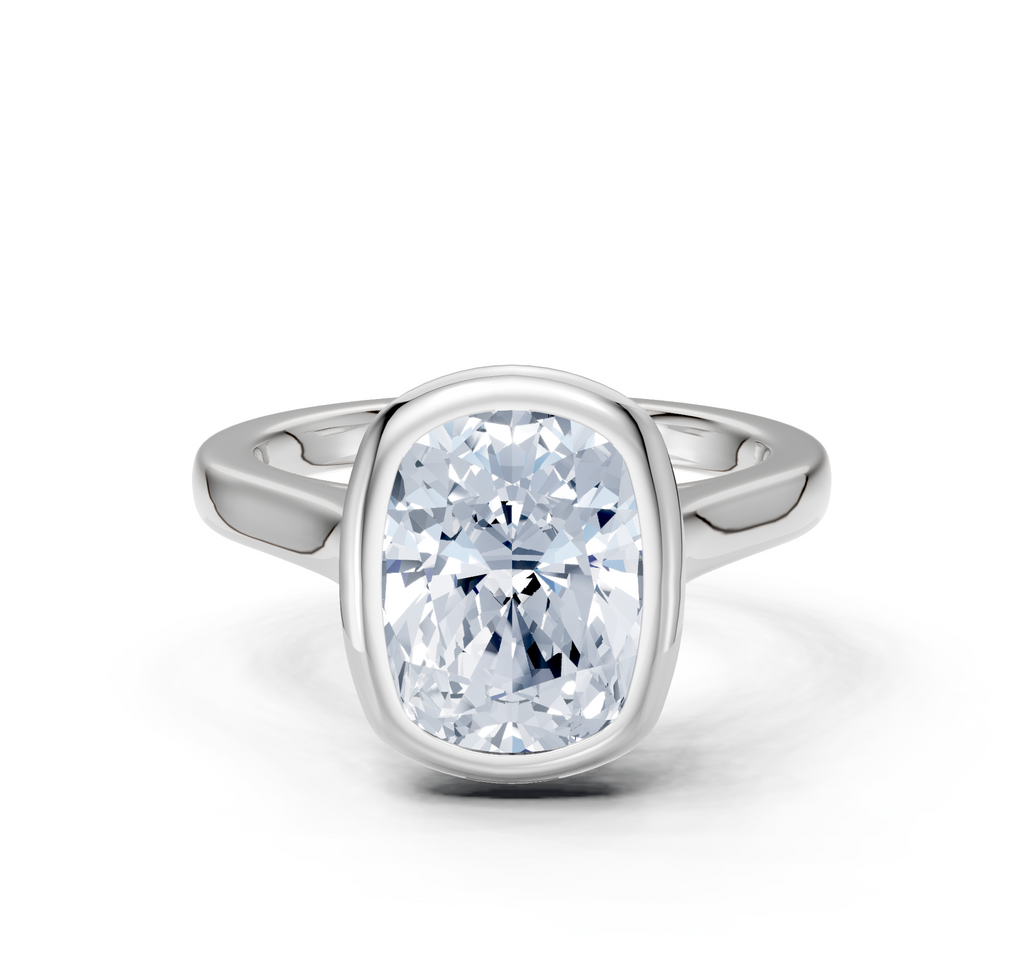 Image for Cathedral Bezel Set Engagement Ring | Platinum