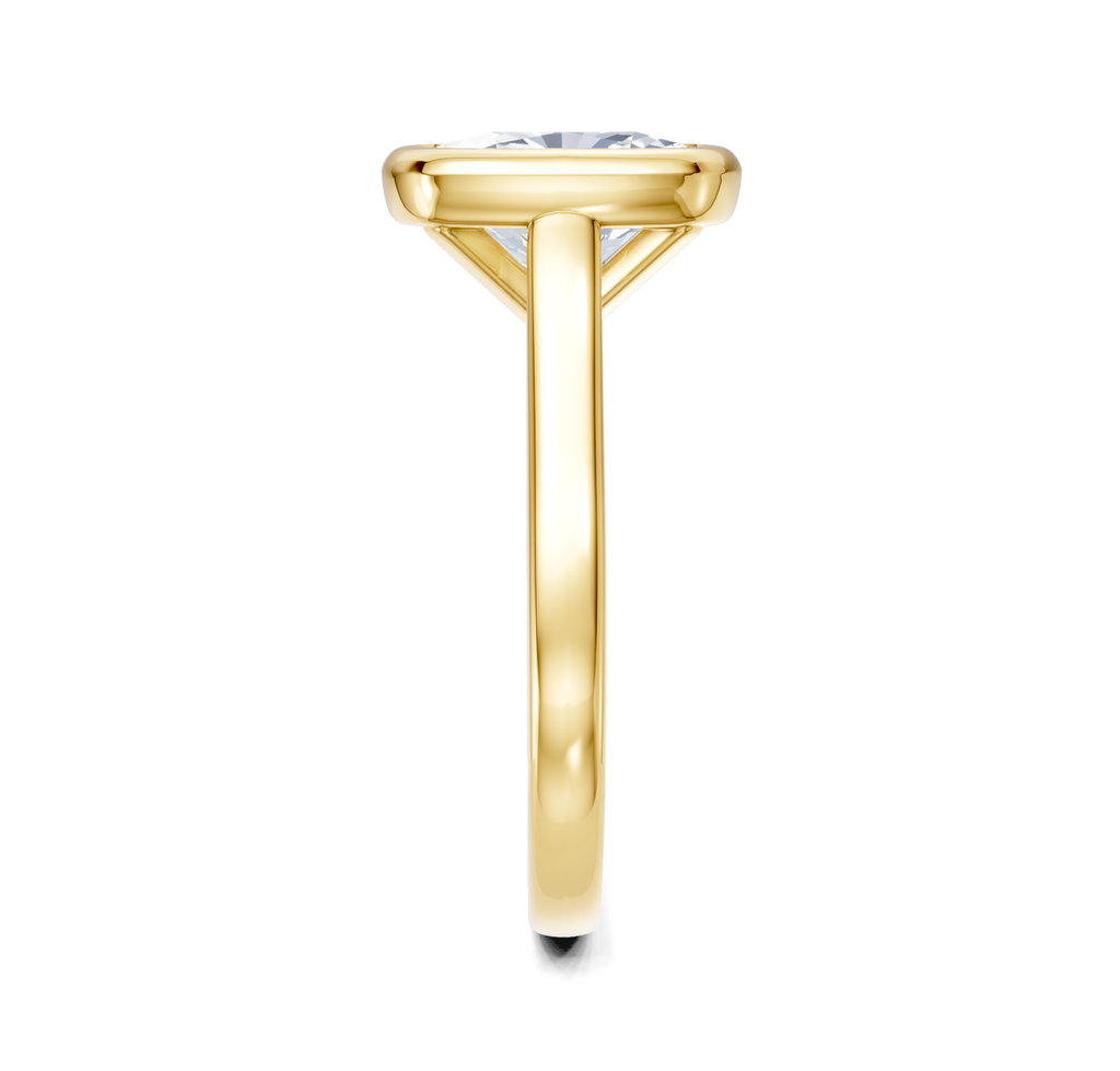 Image for Cathedral Bezel Set Engagement Ring | 14k Yellow Gold
