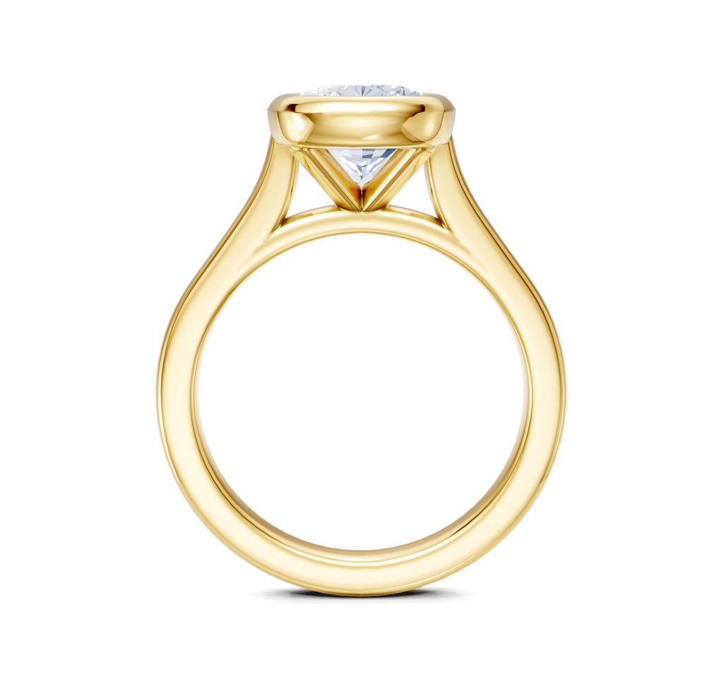 Image for Cathedral Bezel Set Engagement Ring | 14k Yellow Gold
