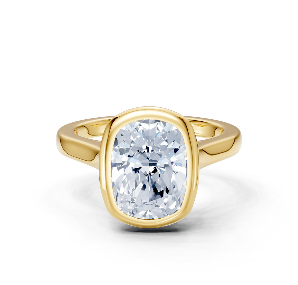 Image for Cathedral Bezel Set Engagement Ring | 18k Yellow Gold