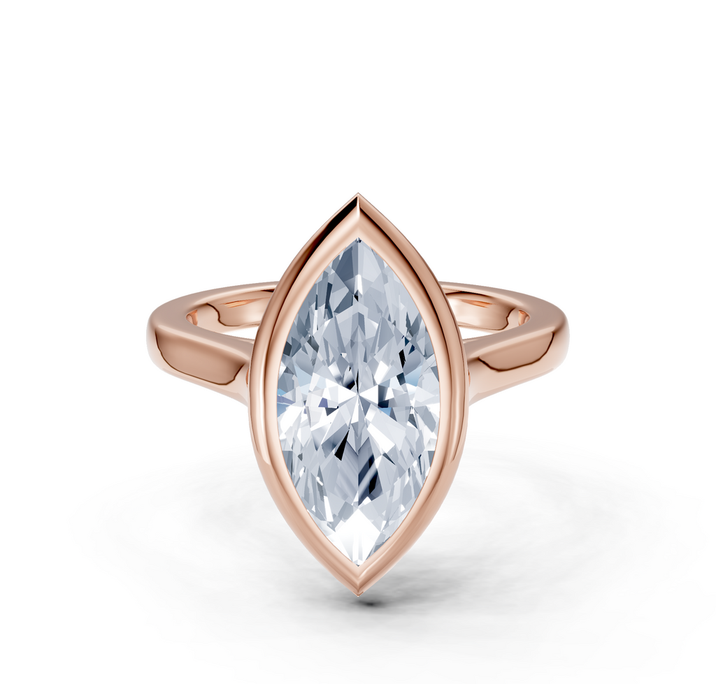 Image for Cathedral Bezel Set Engagement Ring | 18k Rose Gold