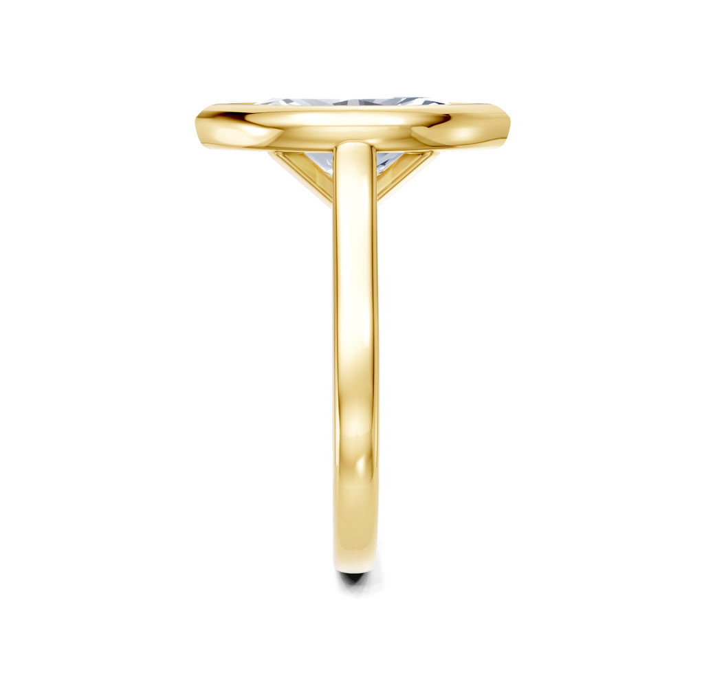 Image for Cathedral Bezel Set Engagement Ring | 18k Yellow Gold