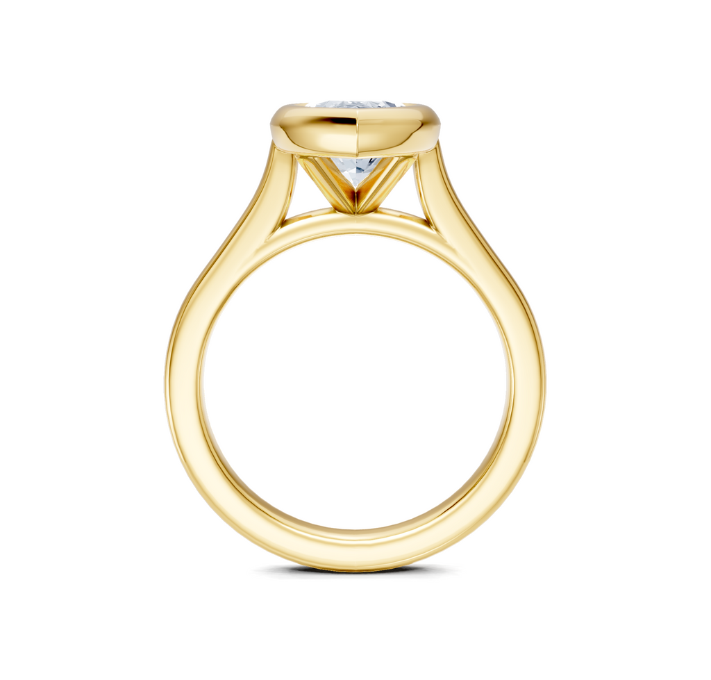 Image for Cathedral Bezel Set Engagement Ring | 14k Yellow Gold