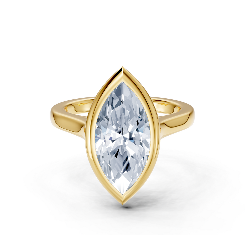 Image for Cathedral Bezel Set Engagement Ring | 18k Yellow Gold