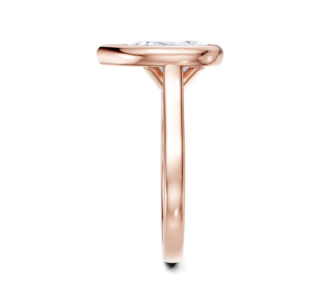 Image for Cathedral Bezel Set Engagement Ring | 18k Rose Gold